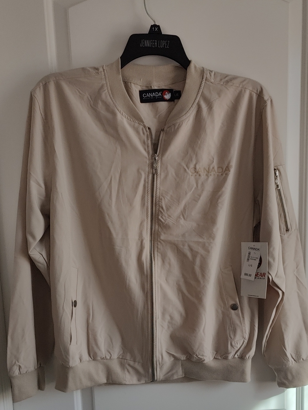 Canada Weather Gear Men's Beige Bomber Jacket